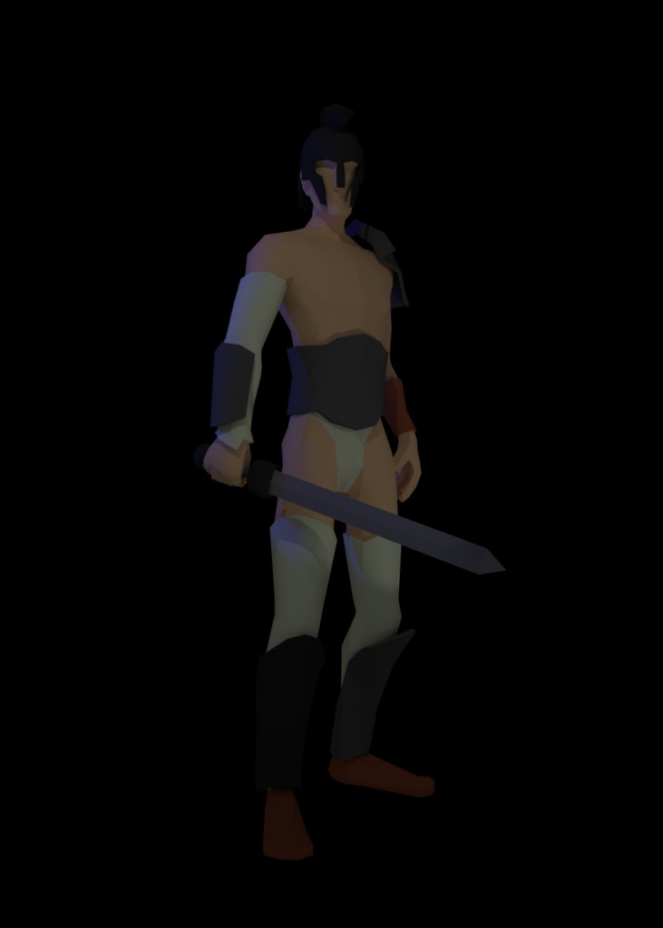 Low Poly Gladiator Rigged preview image 1